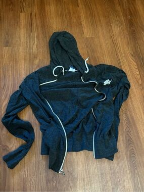Nike Black Heather Full-Zip Hooded Sweatshirt